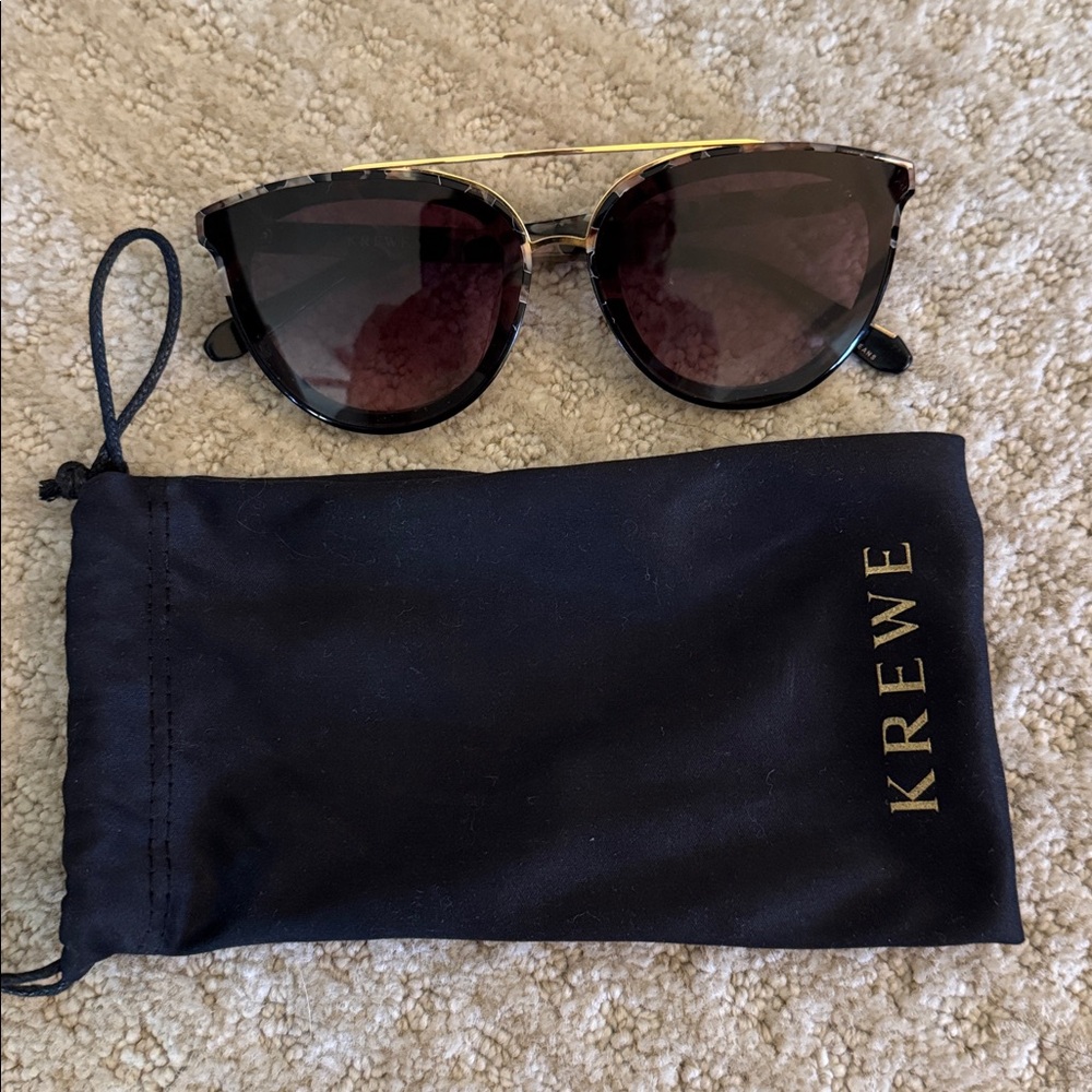 KREWE Clio Black/Tortoise and Gold Sunglasses